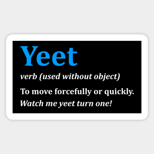 Funny Yeet Definition F1 Design Sticker